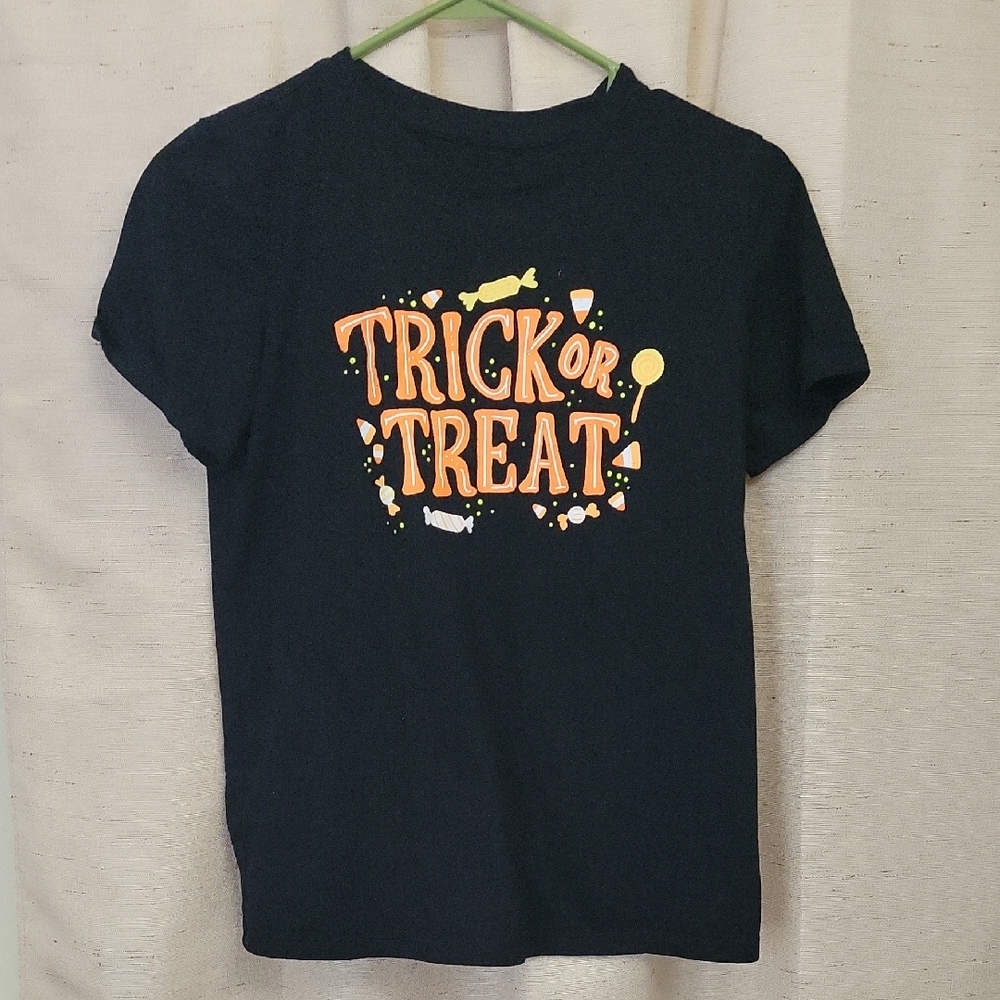 Halloween Black/Orange Tee Sz Small
